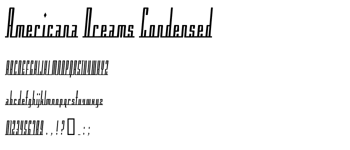 Americana Dreams Condensed font